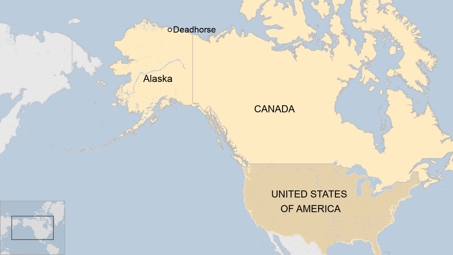Map of Blackhorse, Alaska, near where the object was shot down