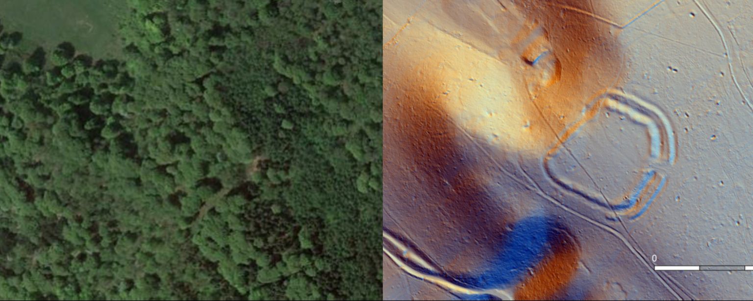 An example of LiDAR technology identifying a different hillfort in the Chiltern Hills