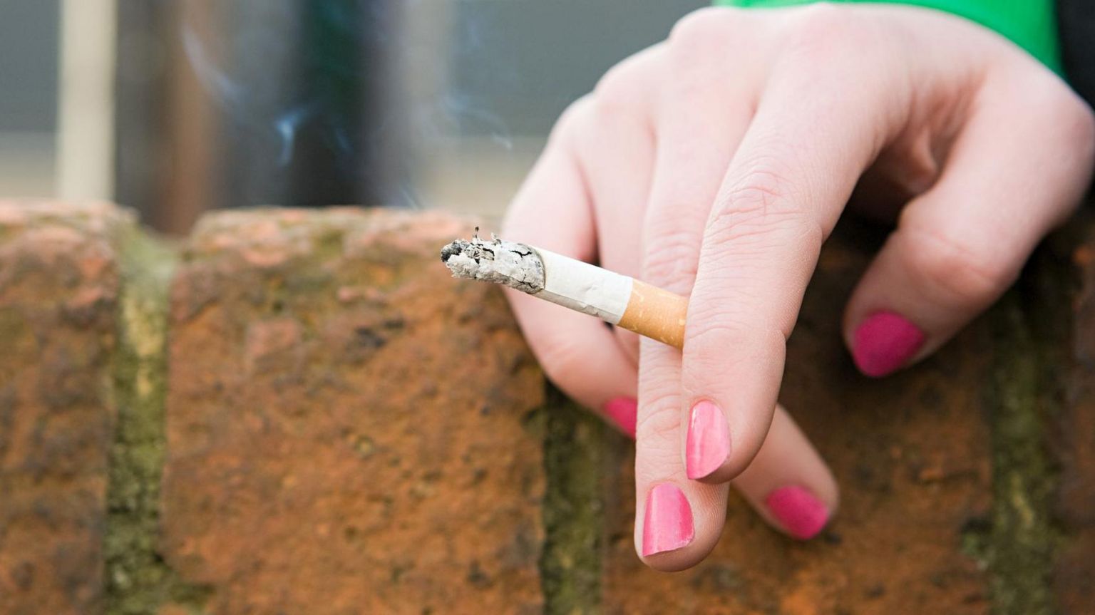 A girl smoking