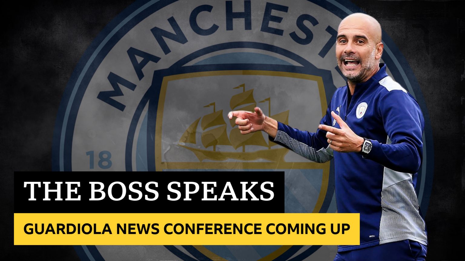 Pep Guardiola news conference coming up