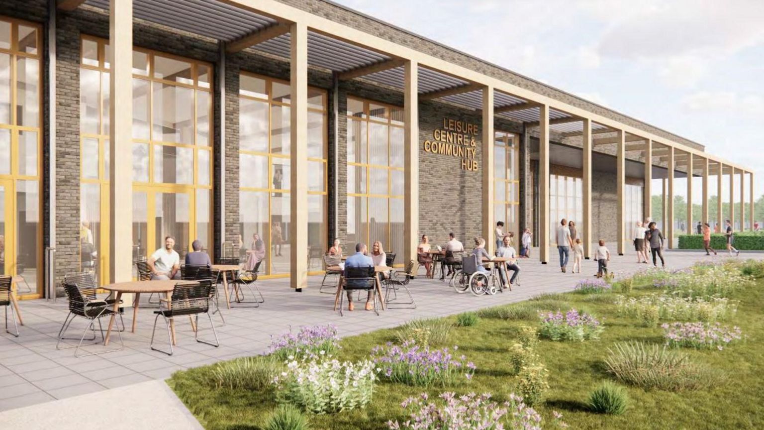 Artist's impression of leisure centre