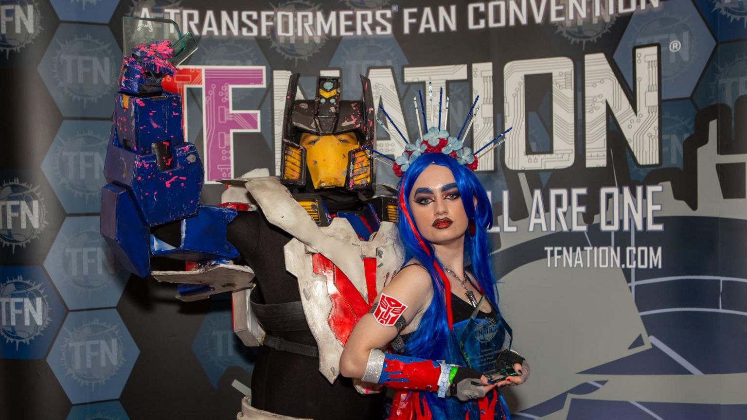 Cosplayers at Transformers fan convention TF Nation