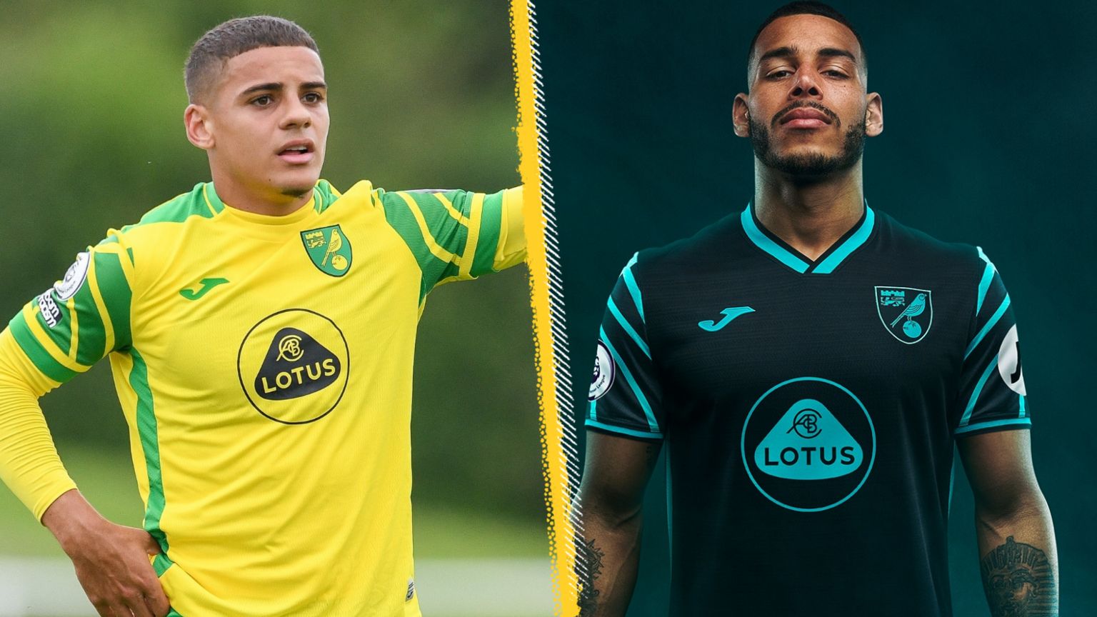Norwich City home and away kits