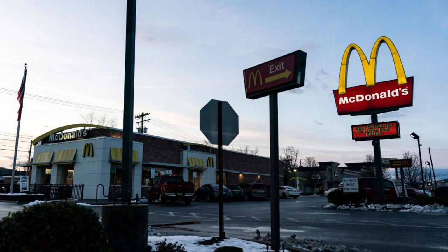 Getty Images The McDonald's restaurant where Luigi Mangione was arrested in Altoona, Pennsylvania, US, on Tuesday, Dec. 17, 2024