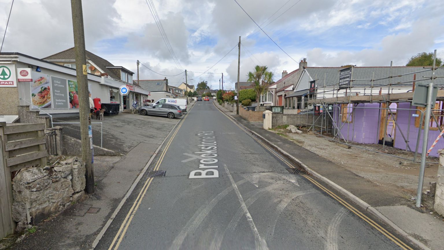 Google map street view of Brockstone Road in St Austell