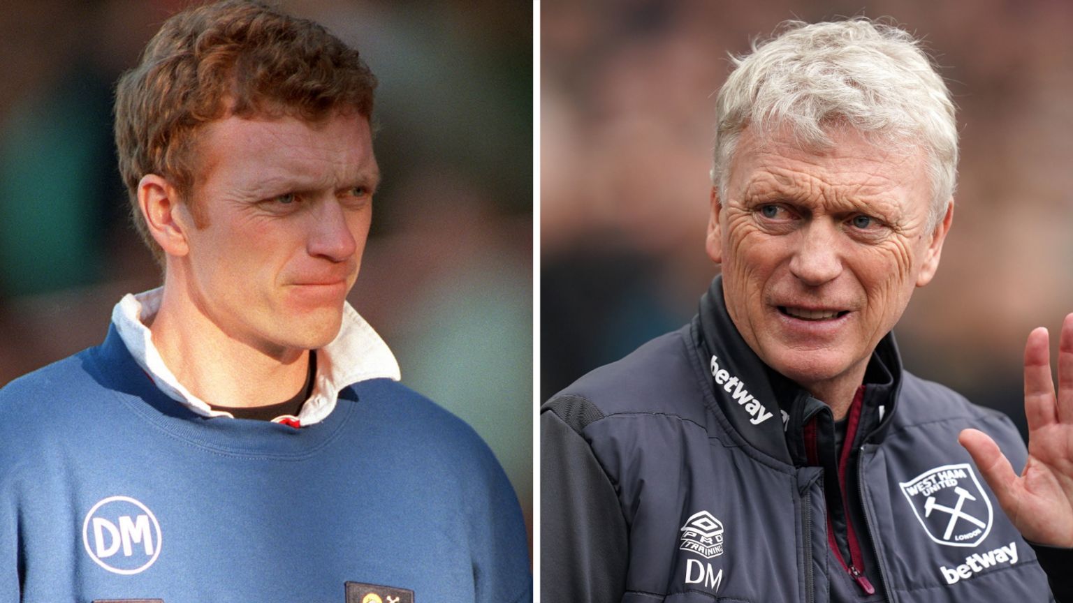 David Moyes im Jahr 1998 und in der Saison 2023–24