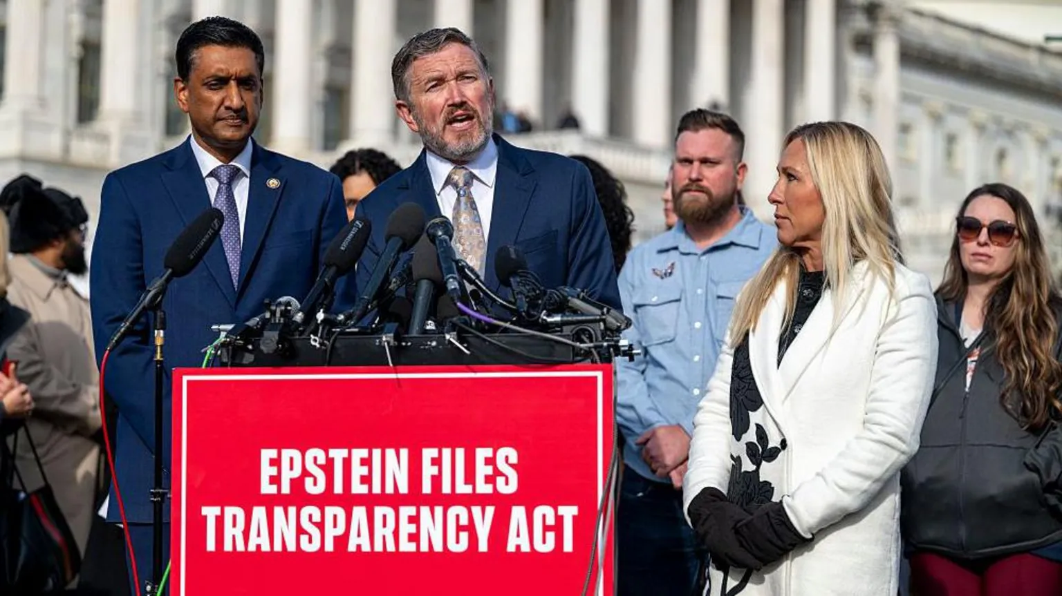 Massie and fellow Republican Marjorie Taylor Greene joined Democrats to pressure Trump's justice department