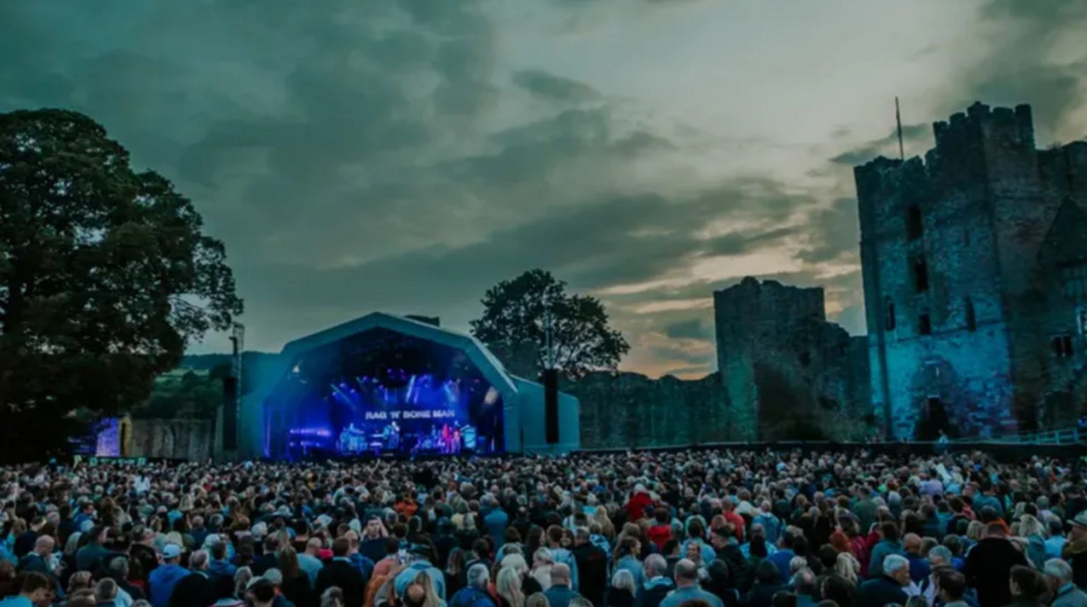 A previous concert held at Ludlow Castle with hundreds of people watching the stage