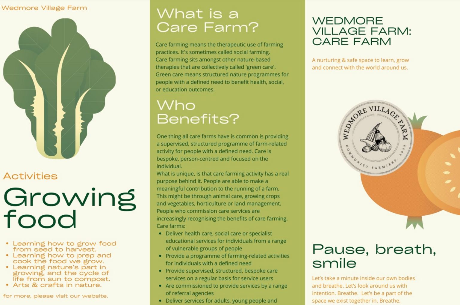 A leaflet about Care Farming