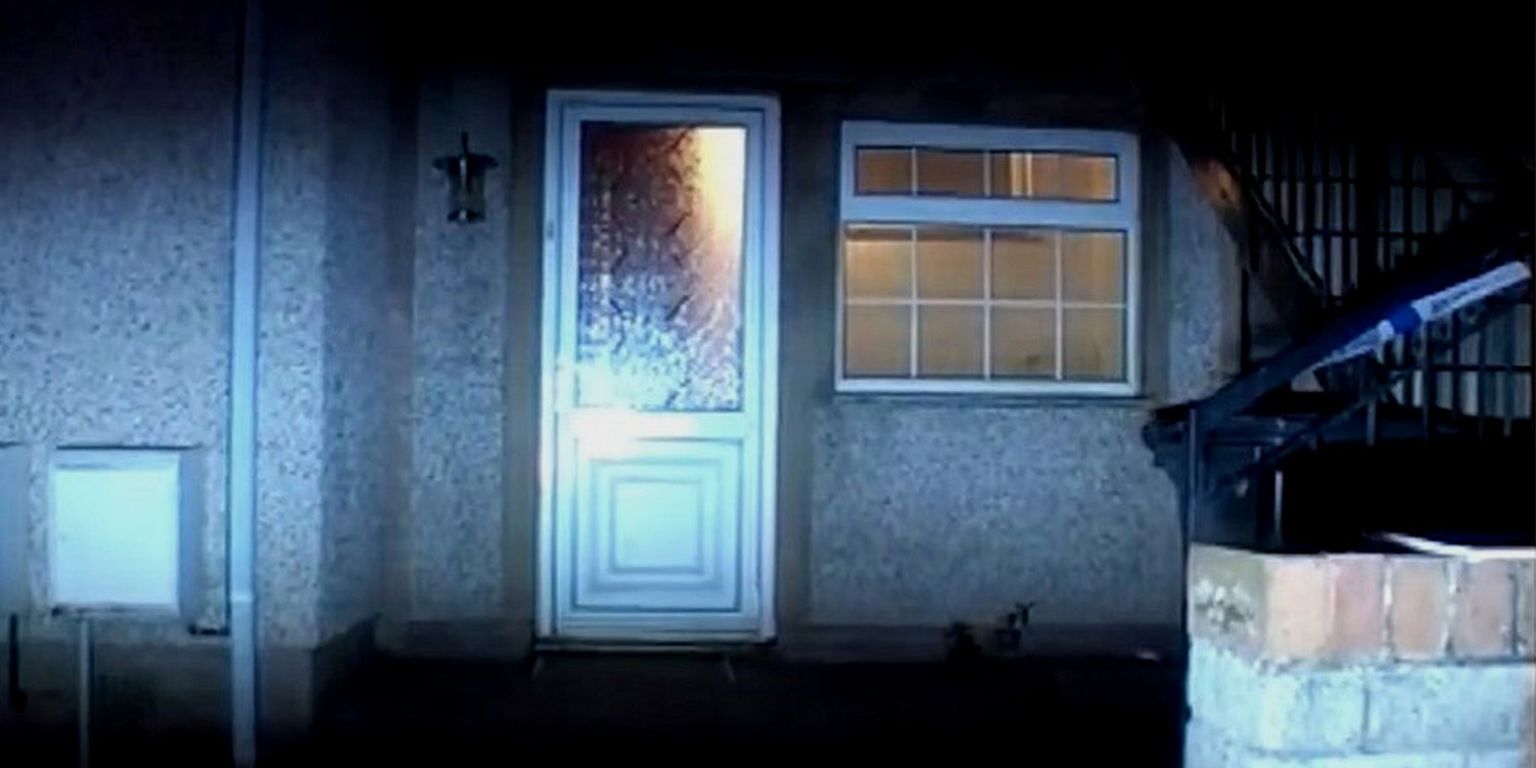 The front door of Colin's flat in Lochgelly, Fife