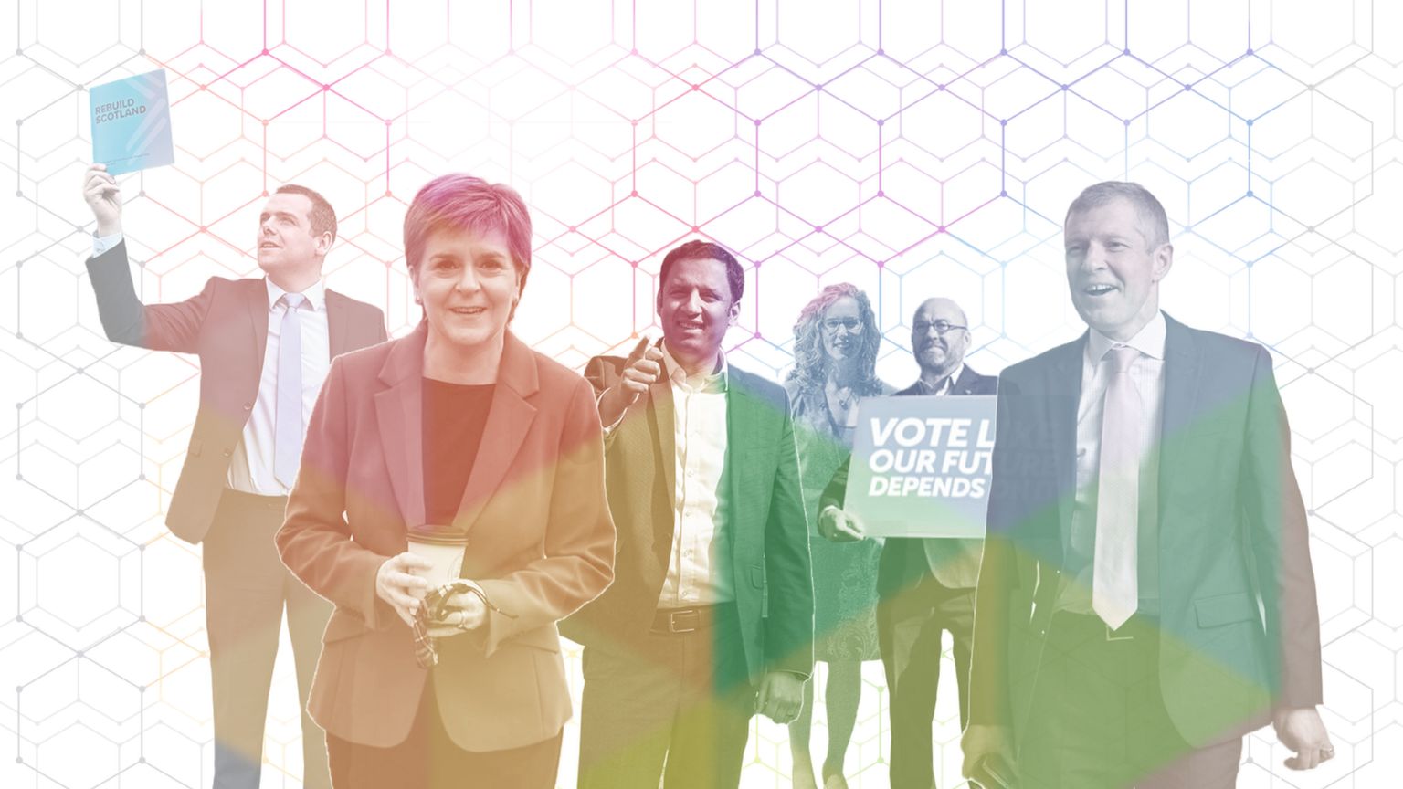 The leaders of the five larger Scottish political parties