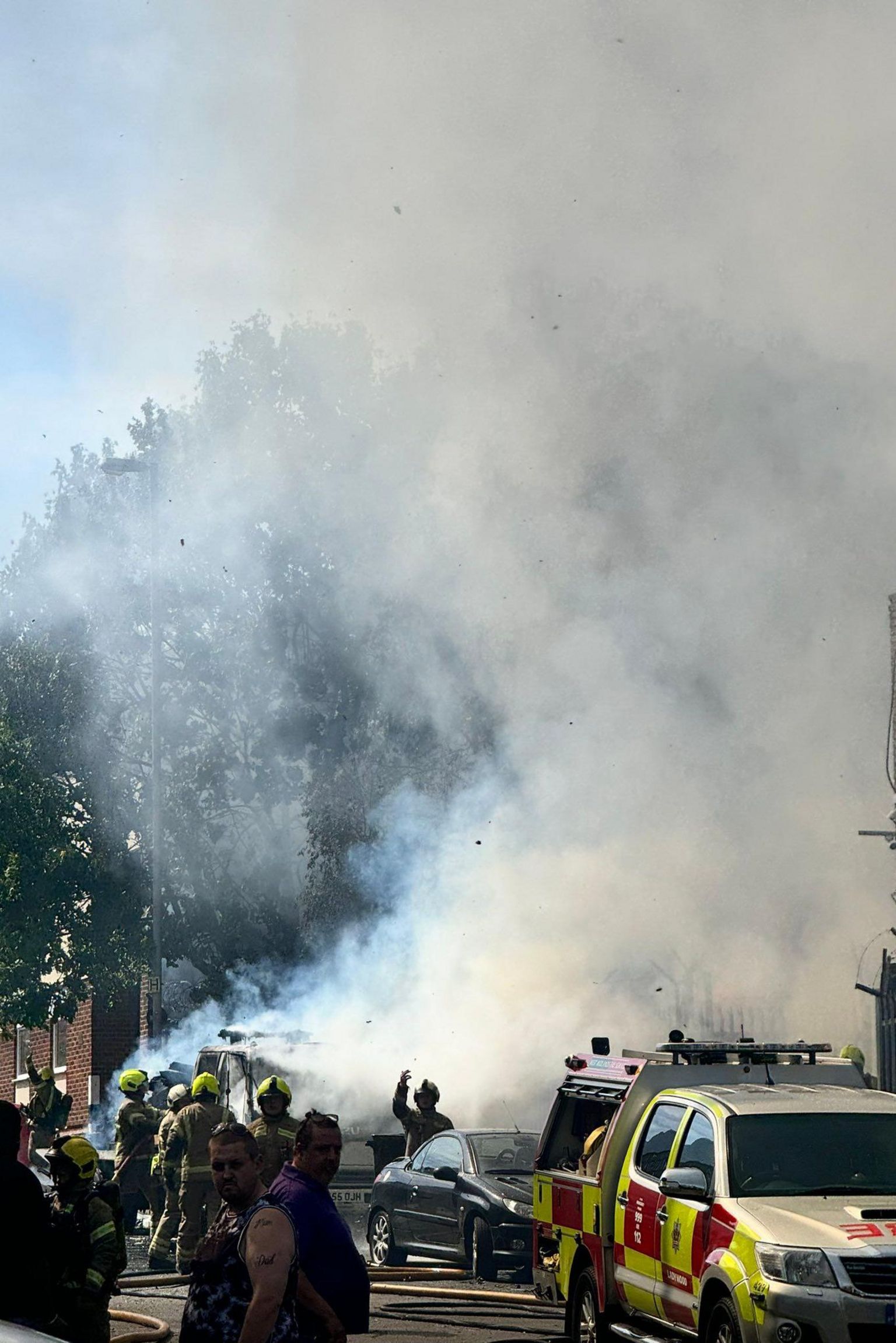 A fire in Aston, Birmingham