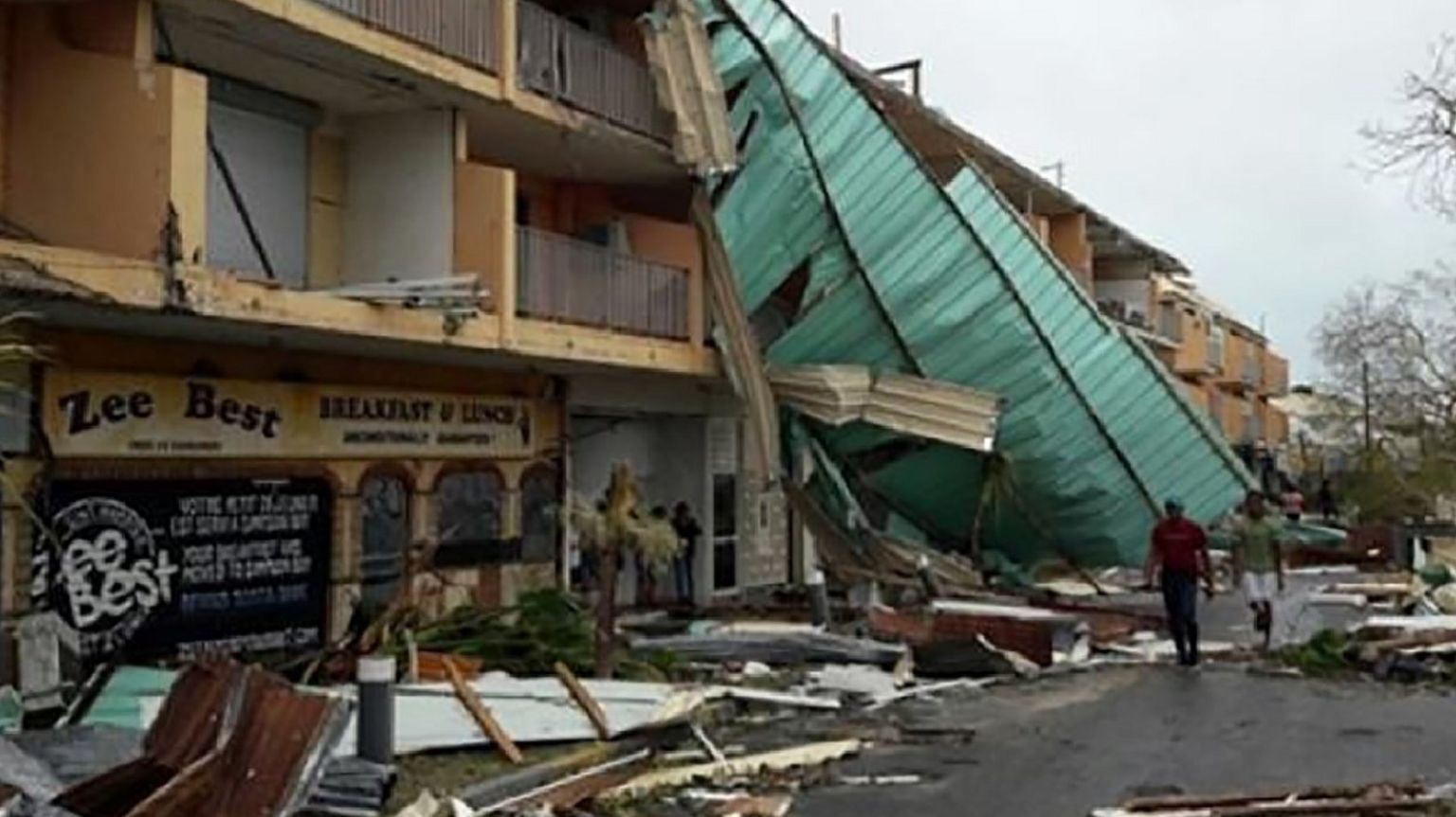 St Martin damaged from Hurricane Irma