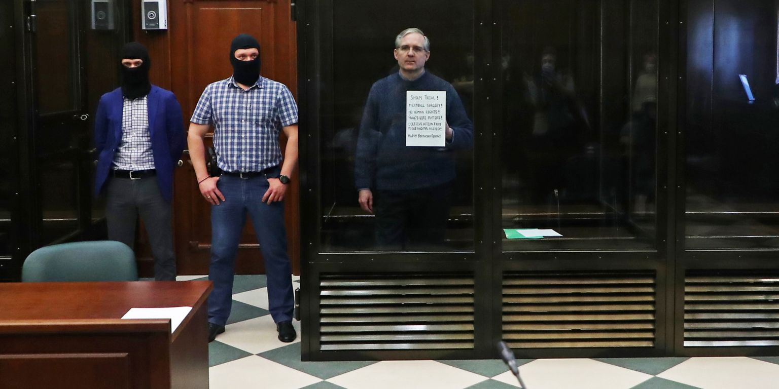 Paul Whelan in the Moscow courtroom