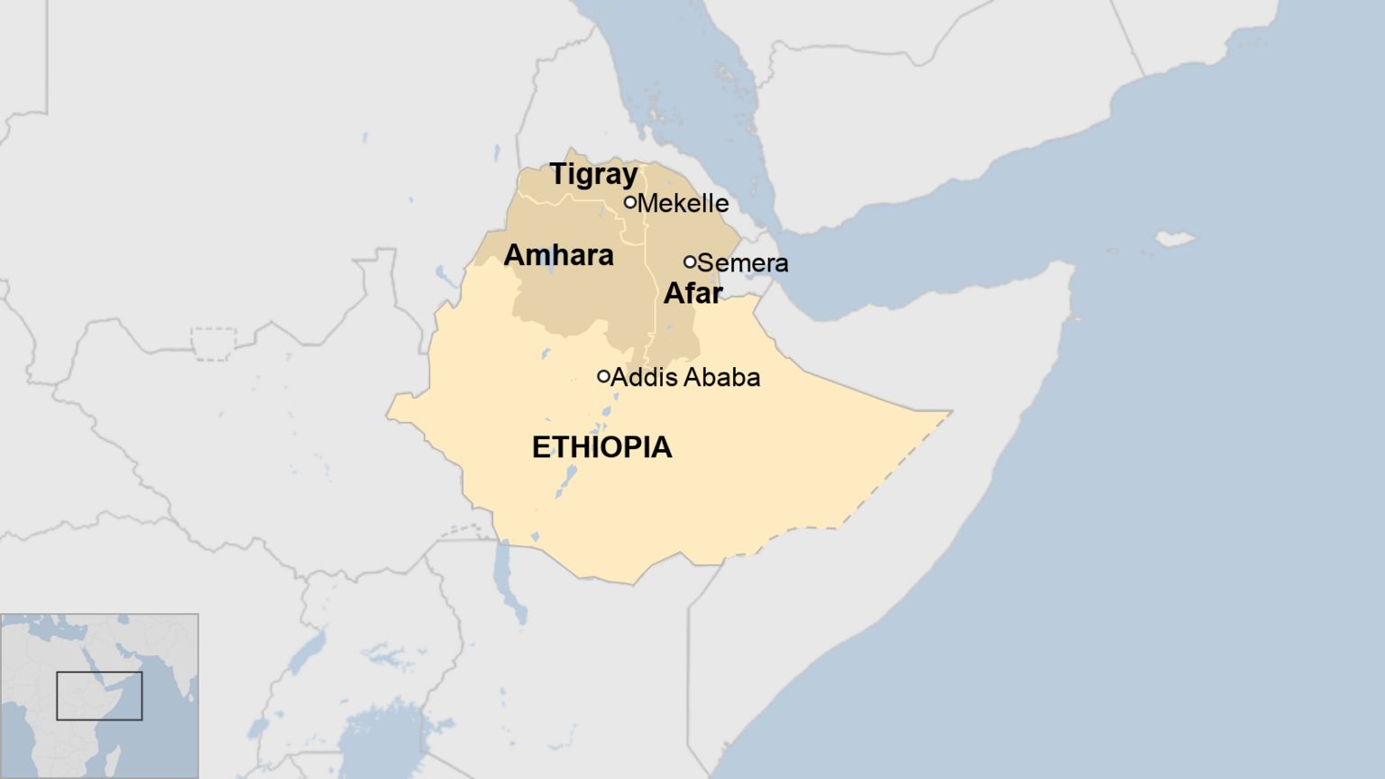 Map of Ethiopia