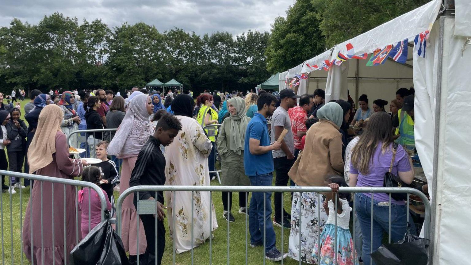 The refugee picnic was held at Ulidia playing fields in Belfast