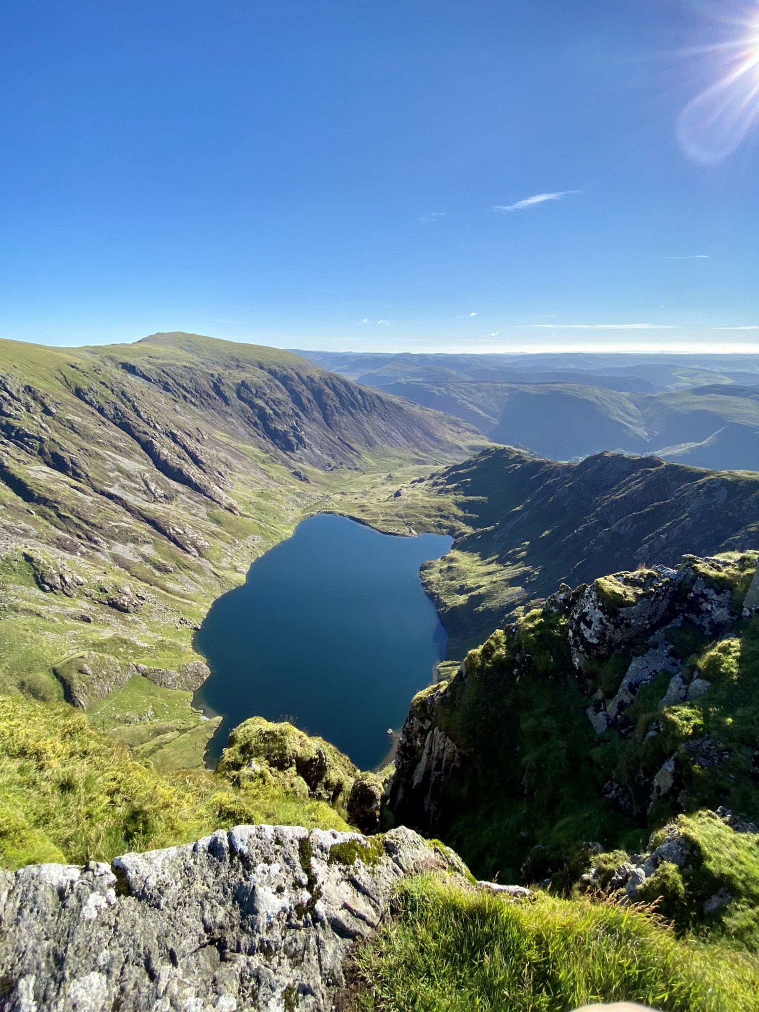 Cadair Idris mountain in North Wales, part of Snowdonia National Park and close to the Mach Loop - stock photo