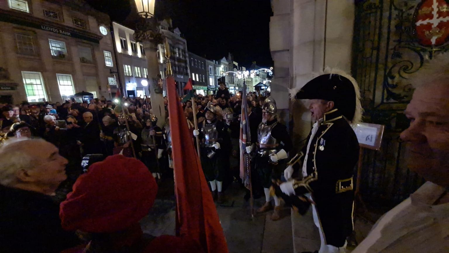 Scores of people gathered to hear the proclamation of Town Crier Robert Needham, who invited those present to join him in celebrating the granting of city status