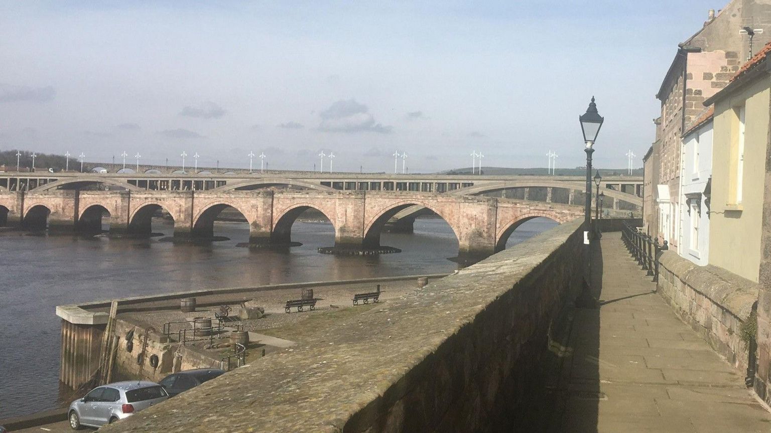 Wide photo of Berwick Bridge