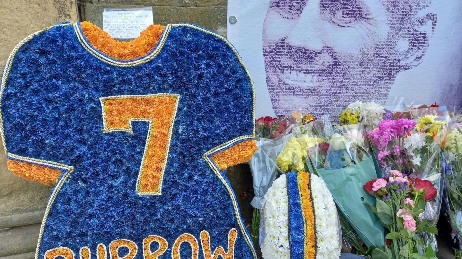 Floral tributes to Rob Burrow