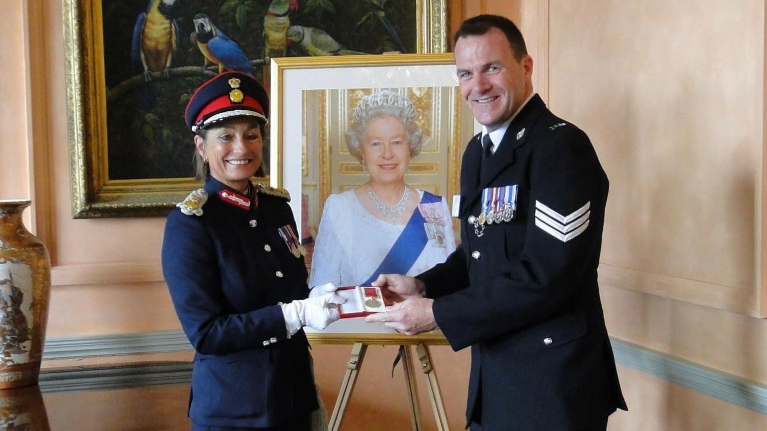 Sgt Cording is awarded a British Empire Medal