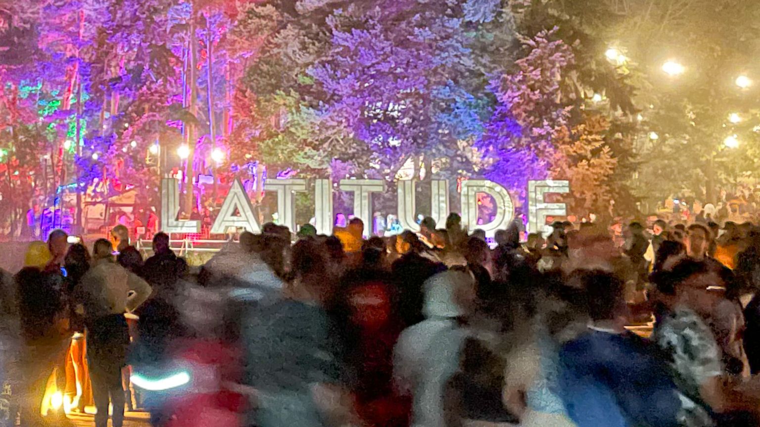 People at Latitude Festival at night