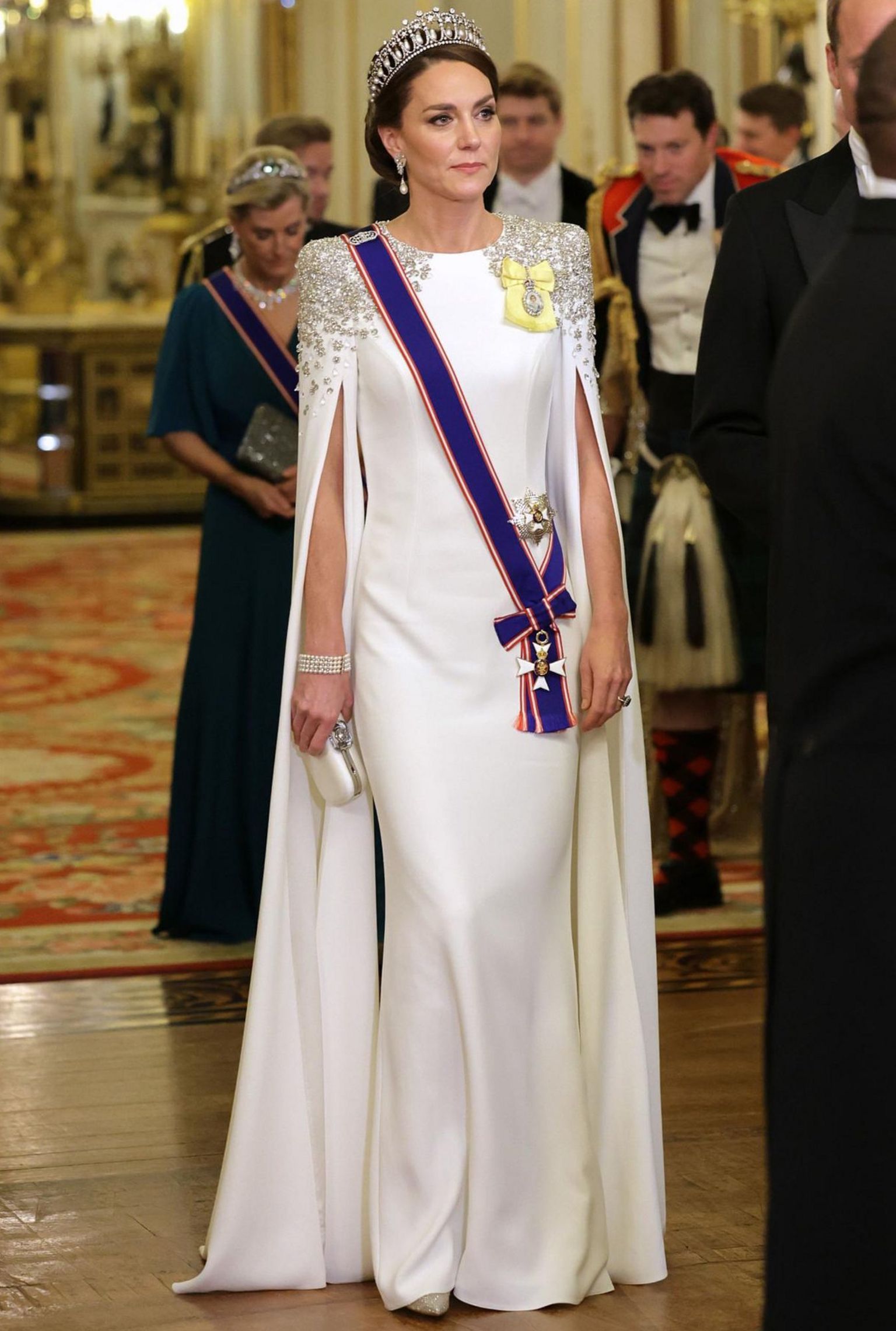 The Princess of Wales wearing