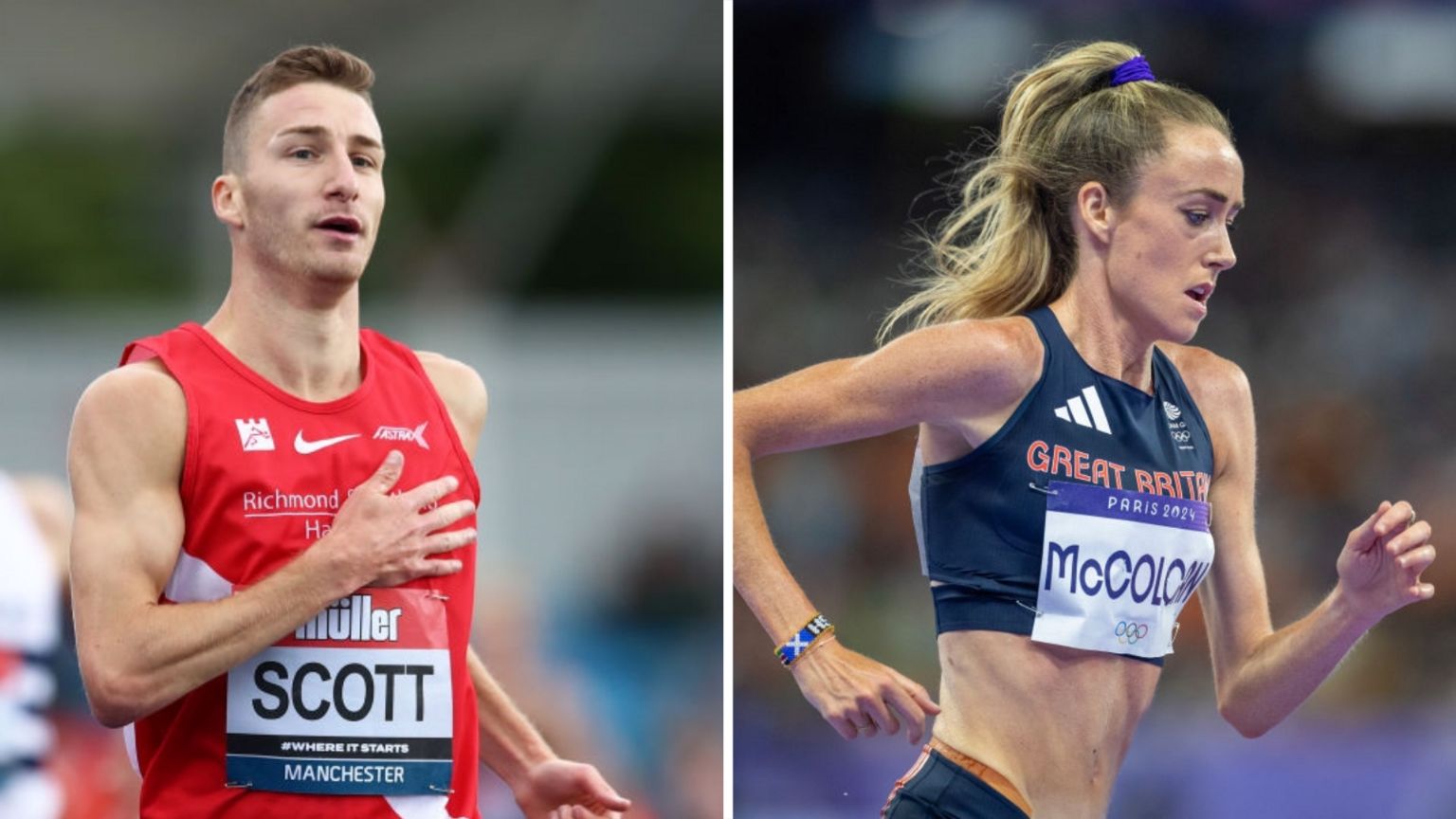 Marc Scott and Eilish McColgan running