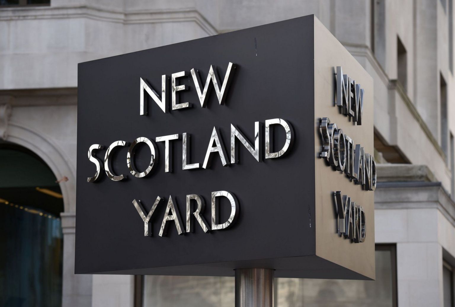 File image of the New Scotland Yard sign in London
