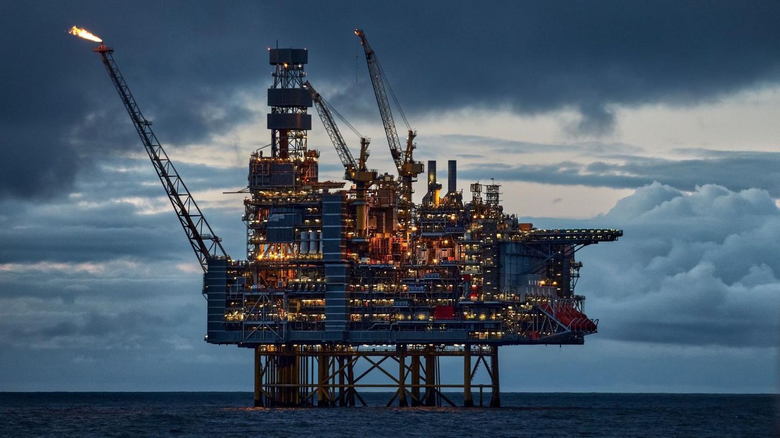 Offshore oil rig in Scotland