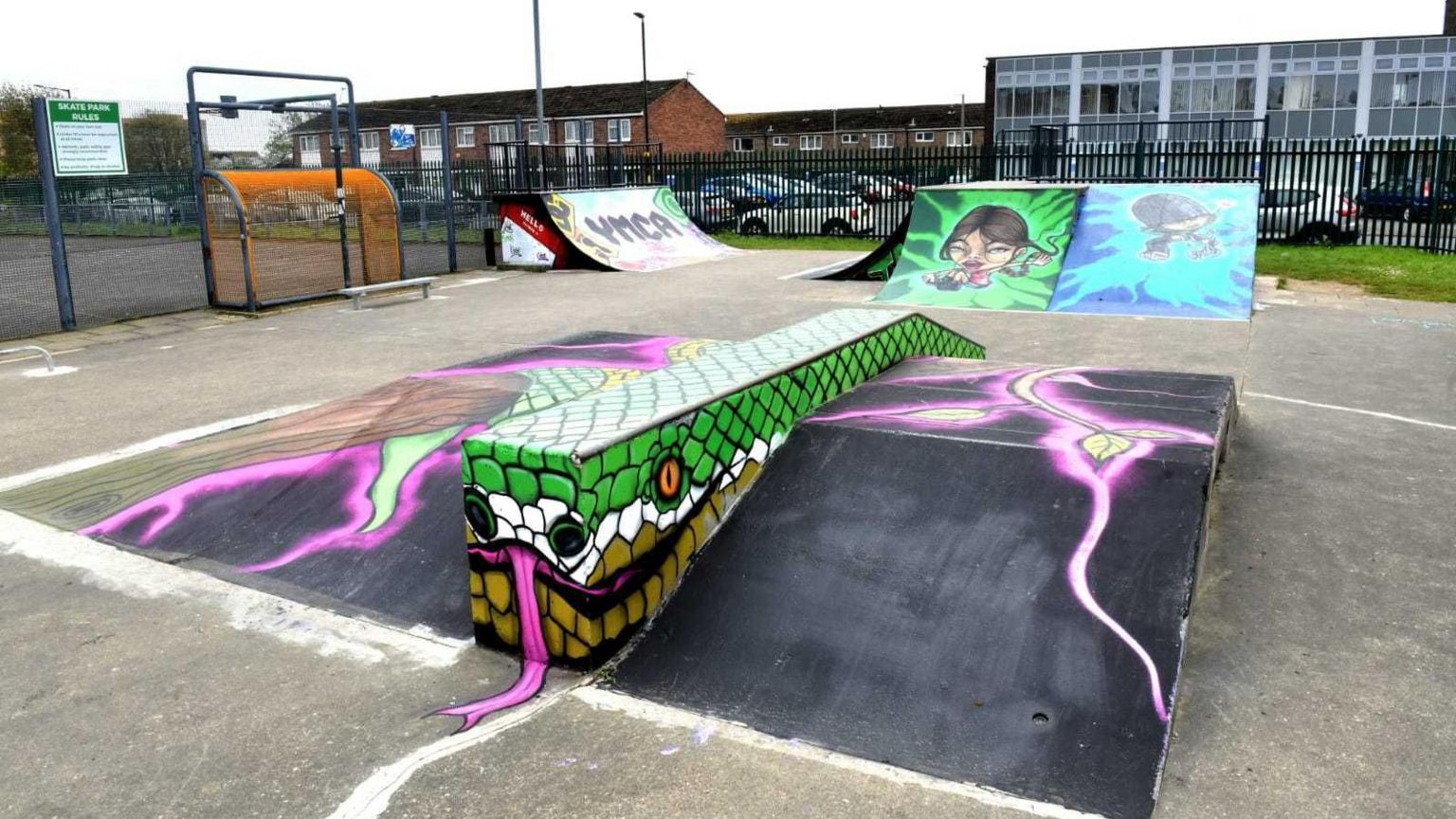 A ramp at the Kent Street skate park