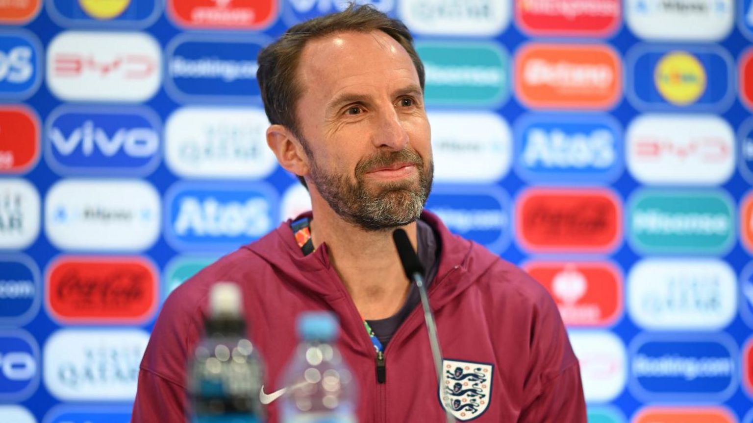 England manager Gareth Southgate addresses the media in Gelsenkirchen