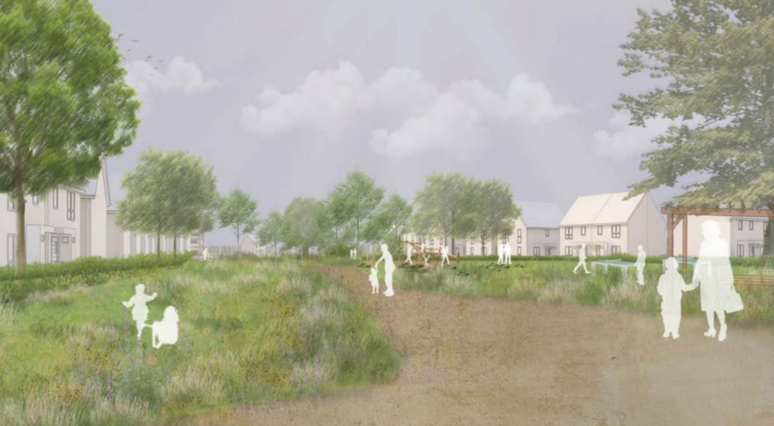 Illustrative image of proposed 540 home development in Soham. Image taken from planning documents. 