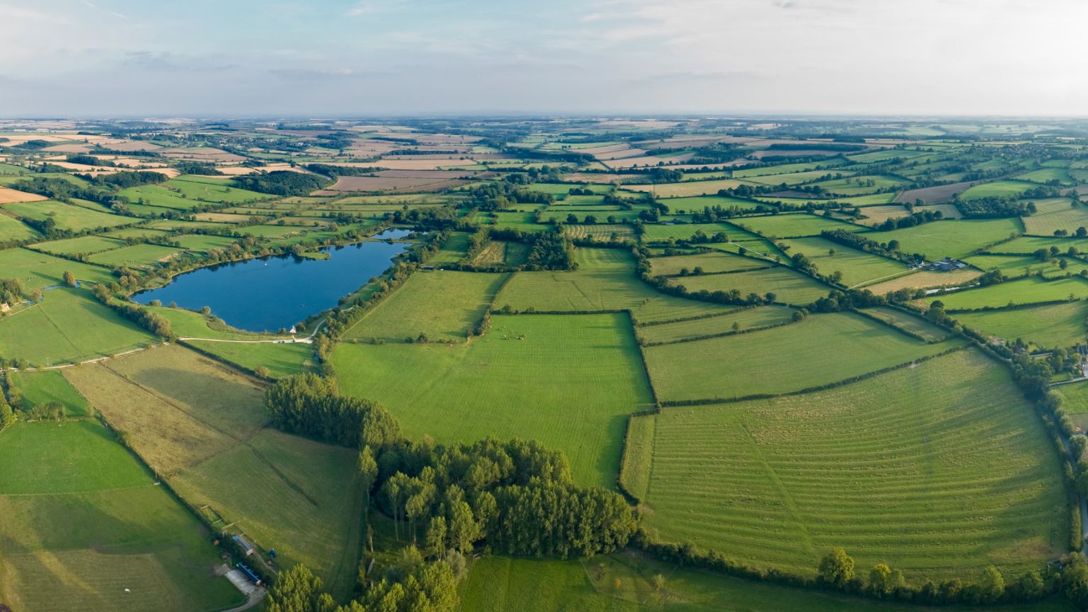 Oxfordshire countryside aerial view