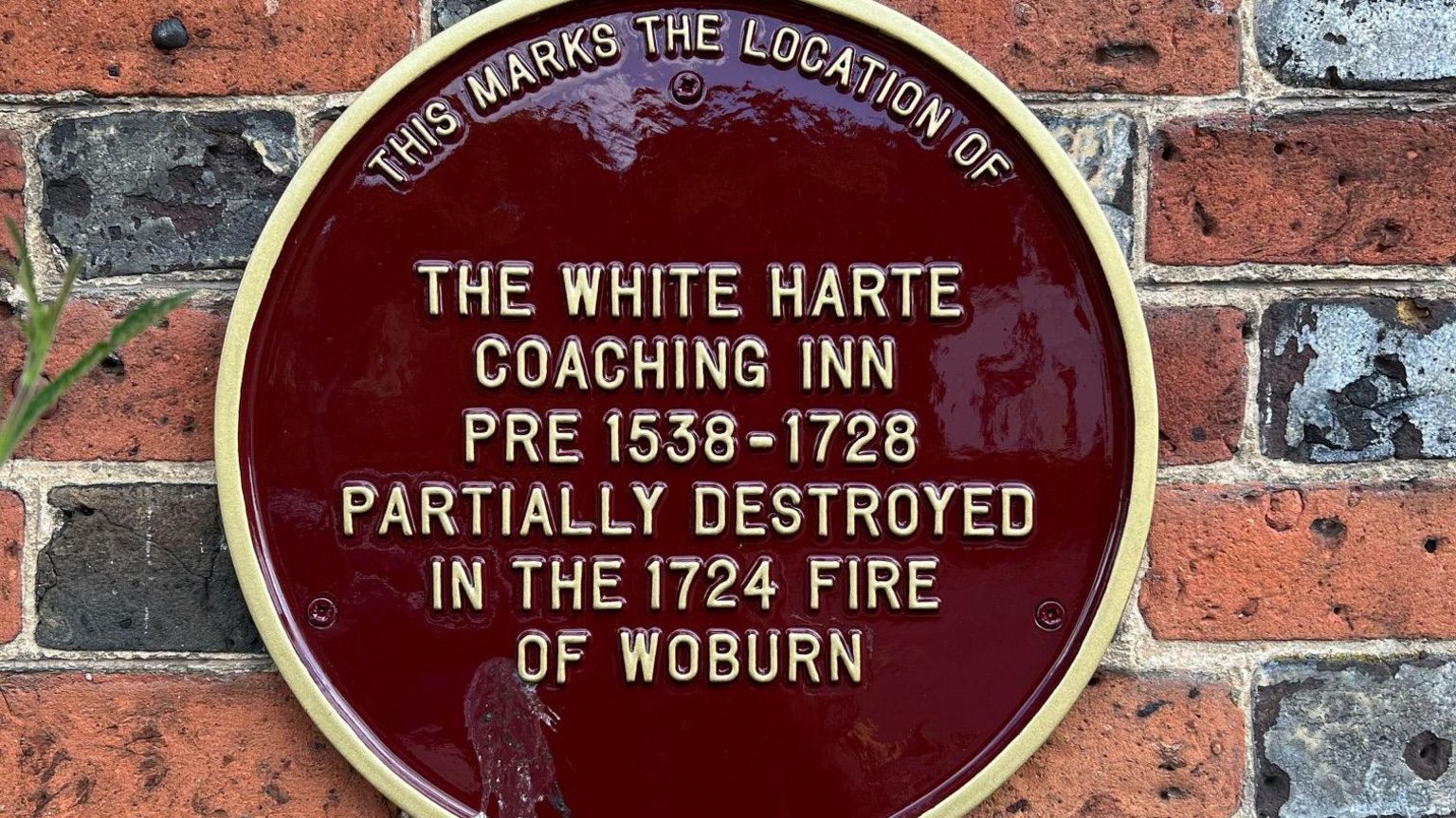 A plaque in Woburn