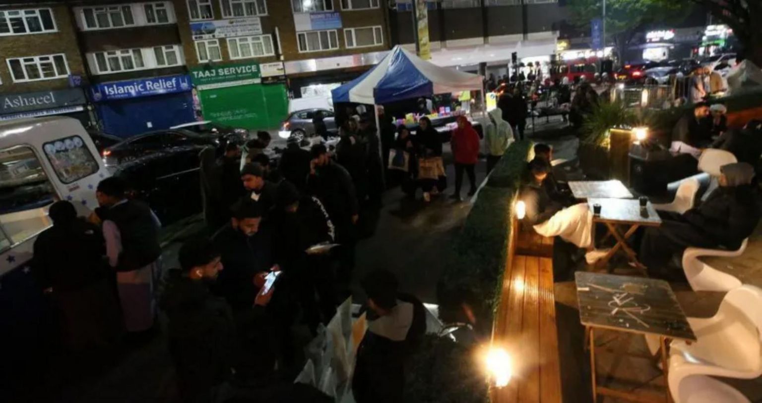 People attending a Ramadan event in Birmingham