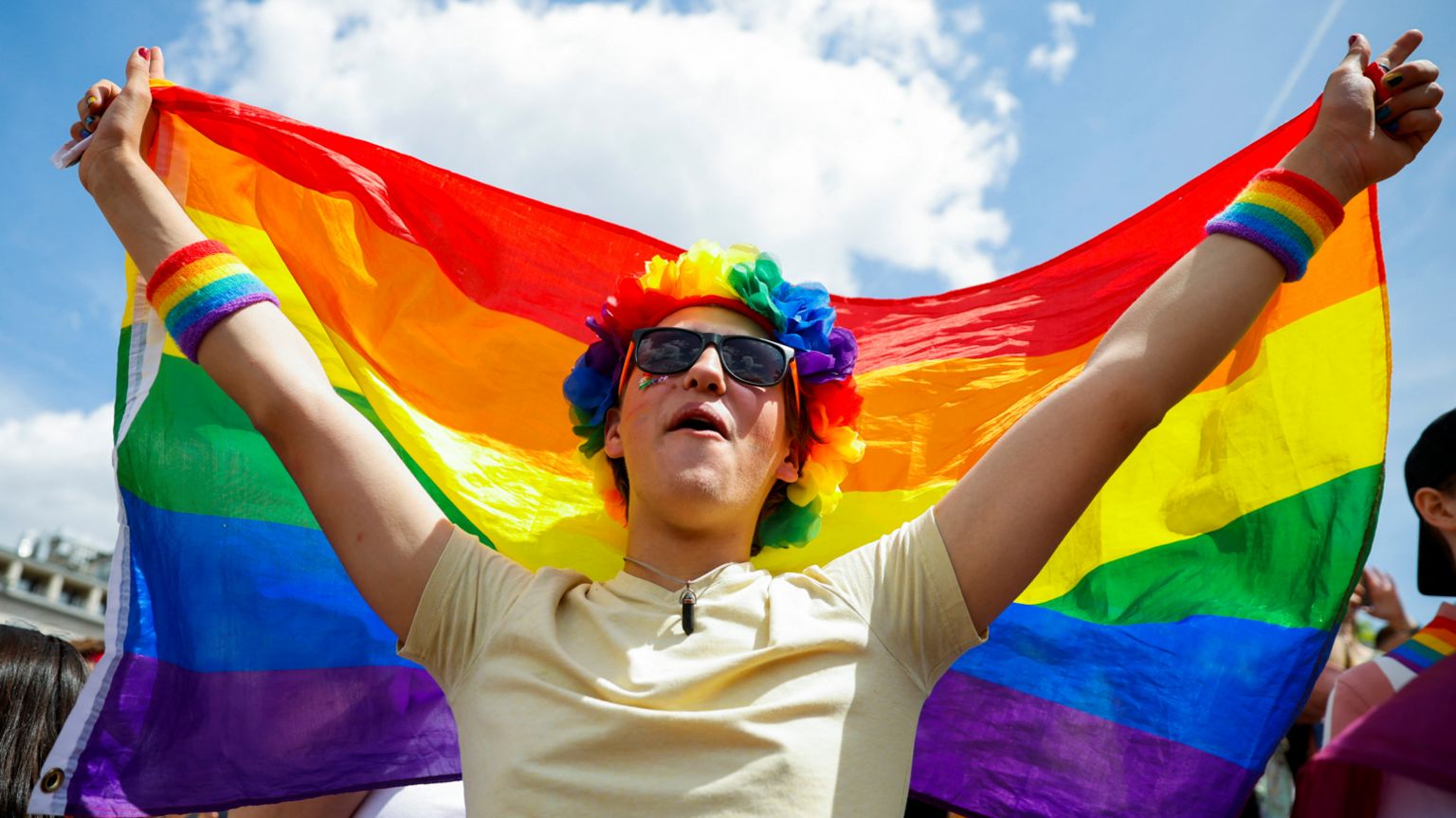 A Pride festival-goer