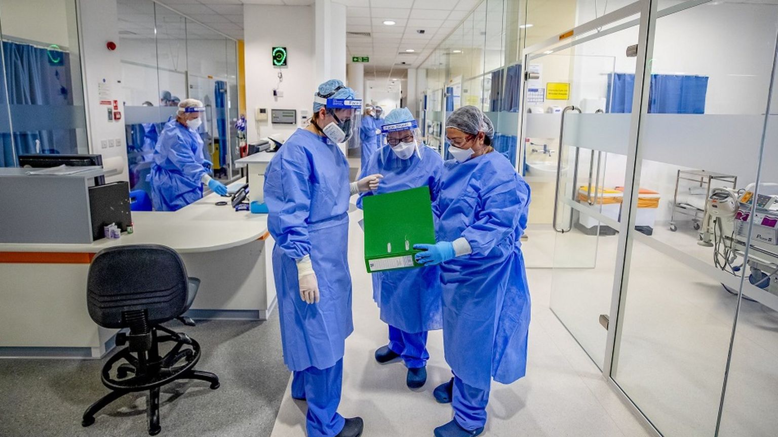 Ward staff in a hospital