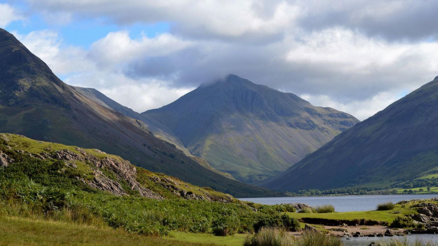 A view from the base of Scaffel Pike in the Lake District