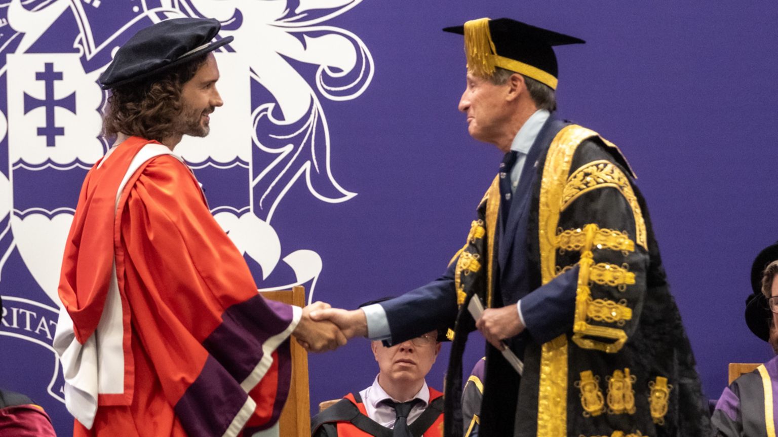 Joe Wicks receiving his honorary degree