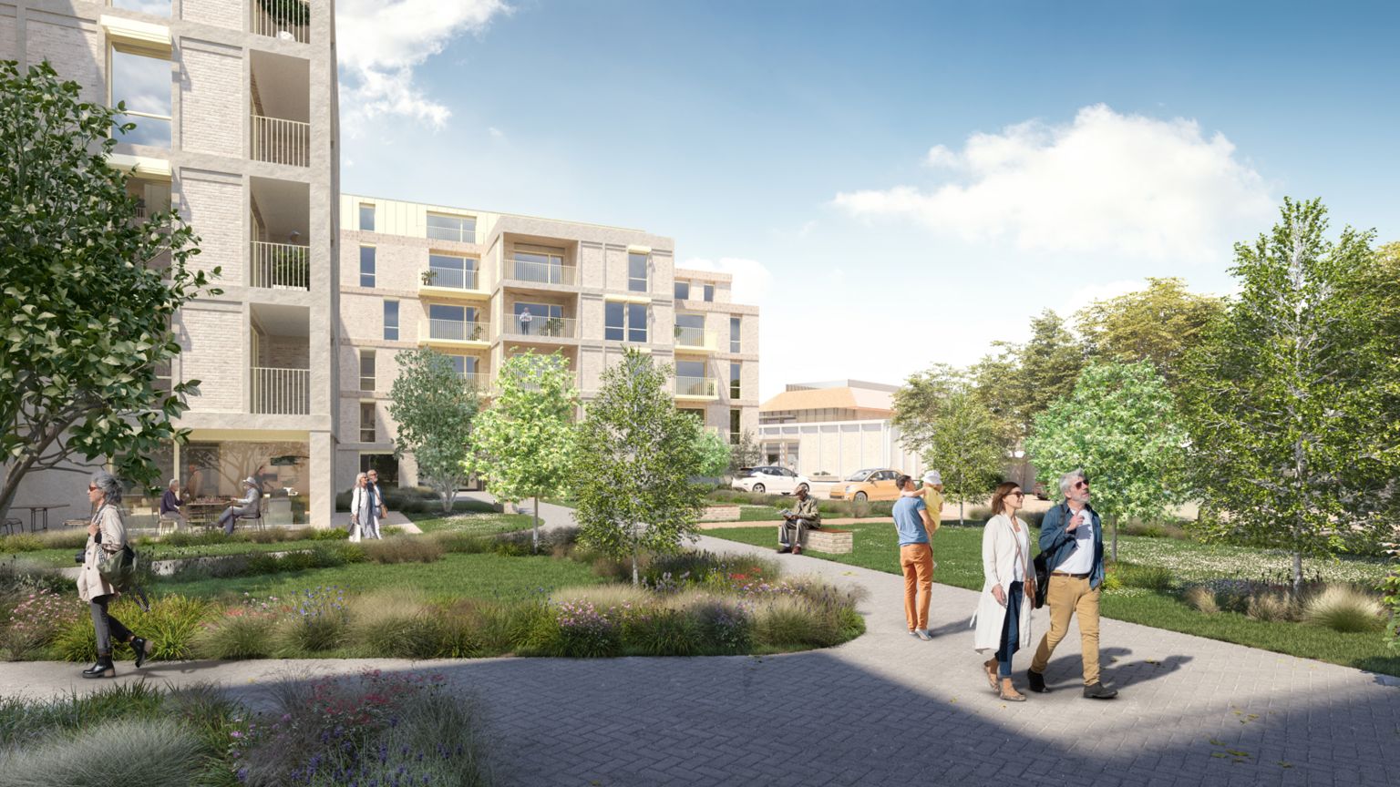 A CGI of the plans at Hersham Green Shopping Centre