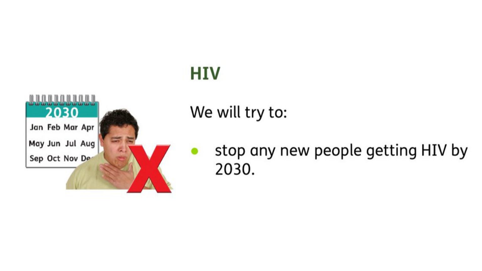 Screenshot of image removed from easy read online version of Green Party manifesto using an image of an ill man to illustrate its policy on HIV