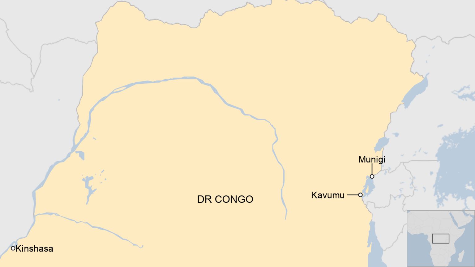 Map of DR Congo