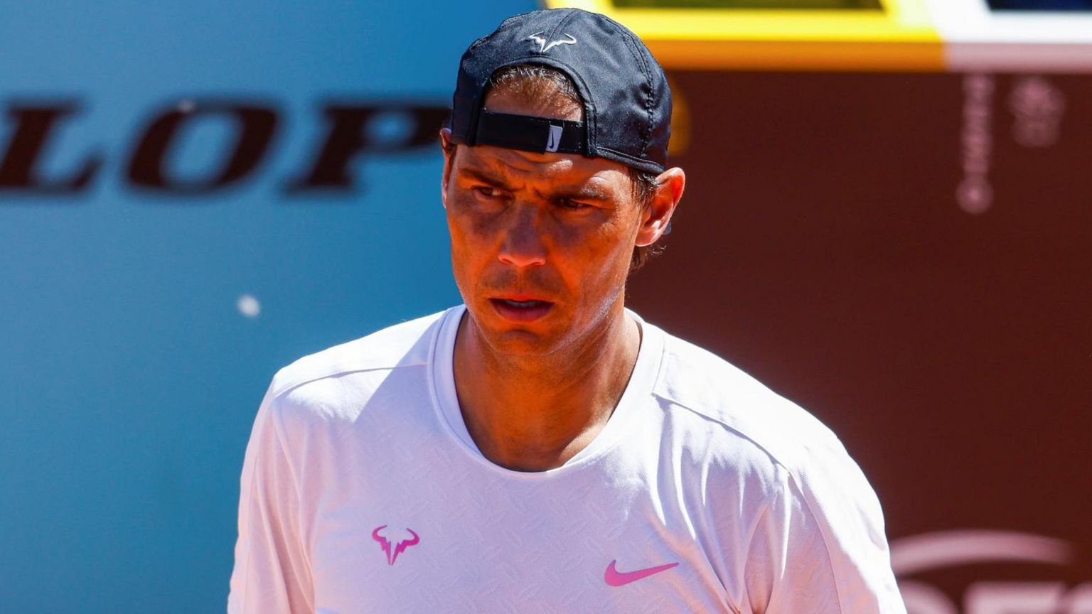 Rafael Nadal practices for the Madrid Open