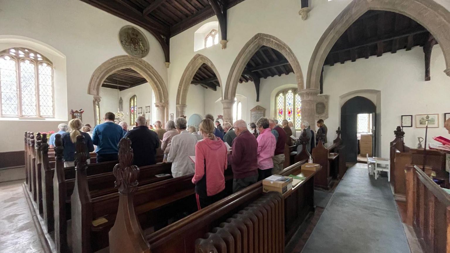 A church service in Tinwell