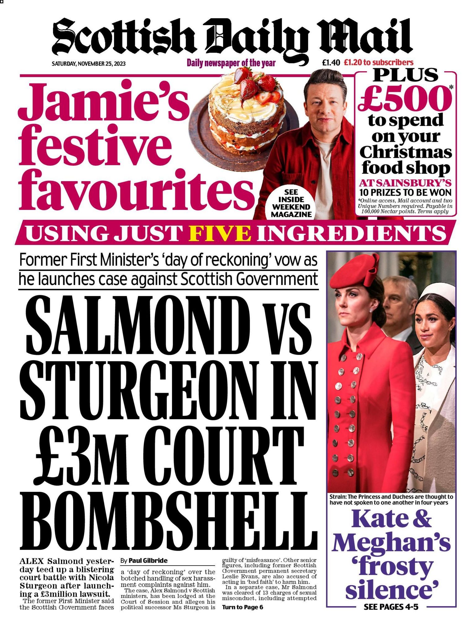 Scotland's papers: Salmond legal action and freed hostages - BBC News