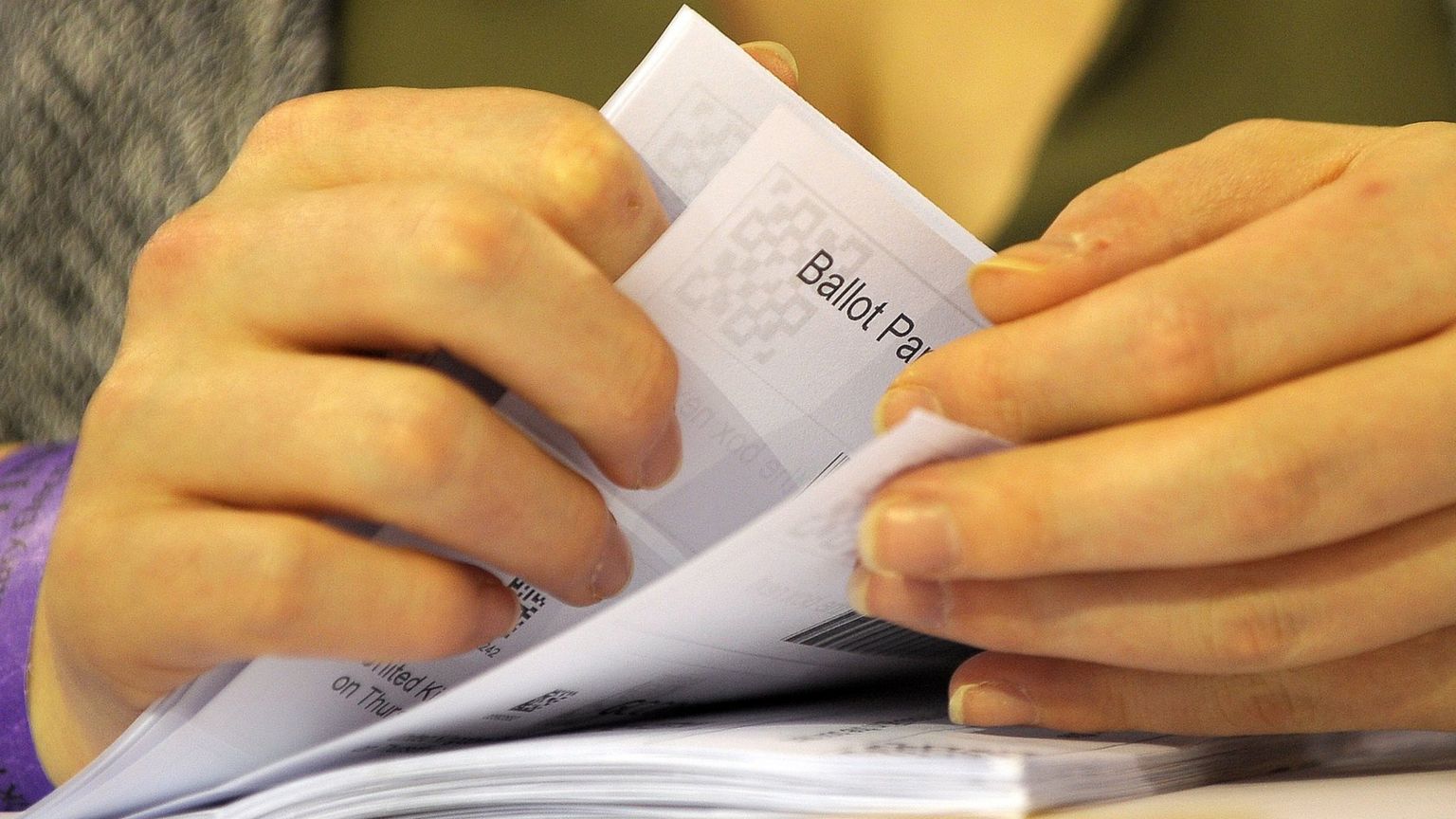 Votes being counted