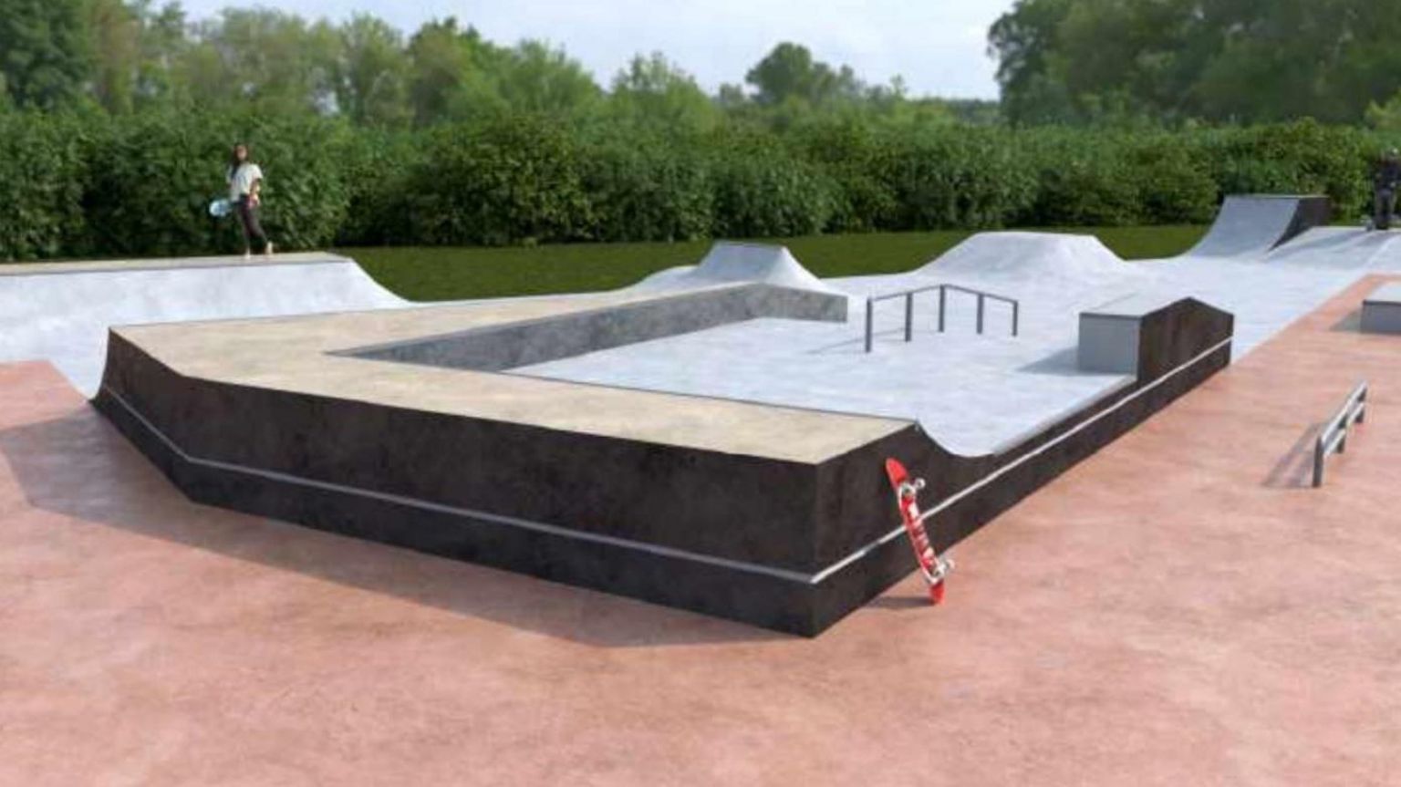 CGI image of proposed skate park in East Wittering 