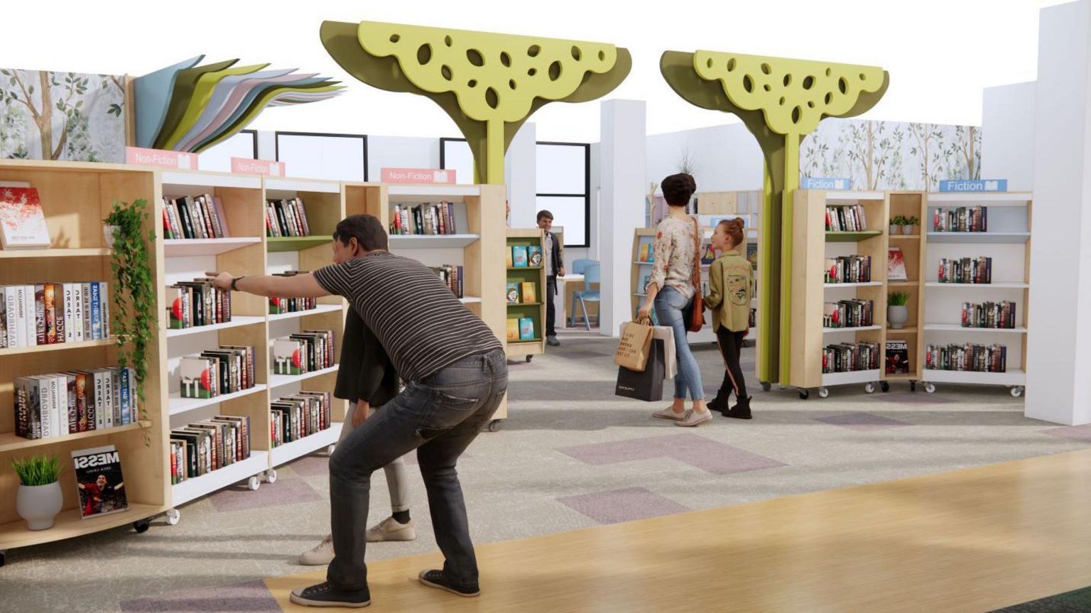 Image of how children's library entrance may look 