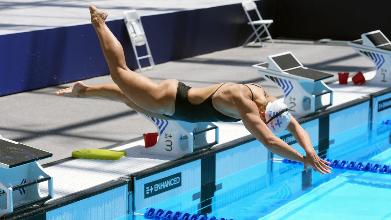 Las Vegas, Nevada, USA; Natalia Fryckowska (POL) during a swimming training session for the Enhanced Games at Resorts World Las Vegas